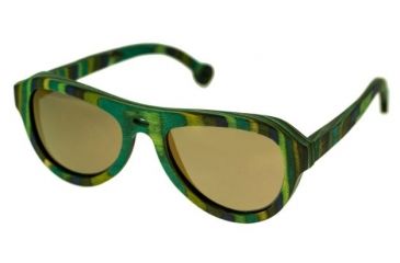 Image of Spectrum Sunglasses Lopez S111bn Sunglasses, Green Stripe FRAME, Brown Lens SSGS111BN