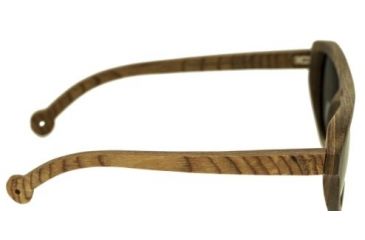 Image of Spectrum Marzo Wood Sunglasses, Brown Frame, Blue Lens, Brown/Blue, One Size, SSGS109BL