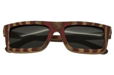 Image of Spectrum Parkinson Wood Sunglasses, Cherry Zebra Frame, Black Lens, Cherry Zebra/Black, One Size, SSGS121BK