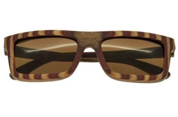 Image of Spectrum Parkinson Wood Sunglasses, Cherry Zebra Frame, Brown Lens, Cherry Zebra/Brown, One Size, SSGS121BN