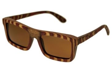 Image of Spectrum Sunglasses Parkinson S121bn Sunglasses, Cherry Zebra Frame, Brown Lens SSGS121BN