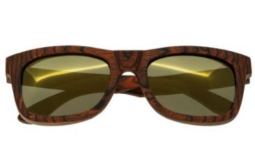 Image of Spectrum Peralta Wood Sunglasses, Orange Frame, Gold Lens, Orange/Gold, One Size, SSGS103GD