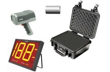 Image of OpticsPlanet Exclusive Bushnell Ultimate Kit - Speedster 3 Radar Gun, Batteries, Pelican Case, Wireless SpeedScreen