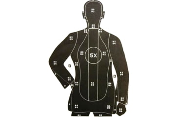 Image of Speedwell Targets Police Qualification Silhouette New Standard 5 X Ring - 200/Pack -27x38in, B 21 XNS