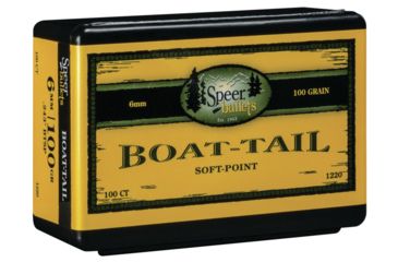 Image of Speer .243 Rifle Bullet, 100 Grain, Jacketed Soft Point Boat-Tail, 100 Bullets, 1220