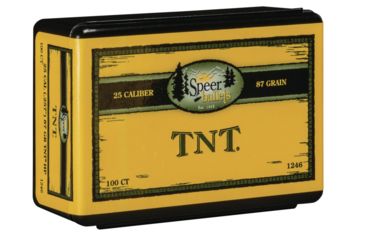 Image of Speer Bullets 1246 TNT 25 Caliber .257 87 GR Jacketed Hollow Point JHP 100 Bo
