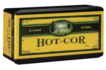 Image of Speer Hot-Cor .321 Rifle Bullet, 170 Grain, Soft Point Flat Nose, 100 Bullets, 2259
