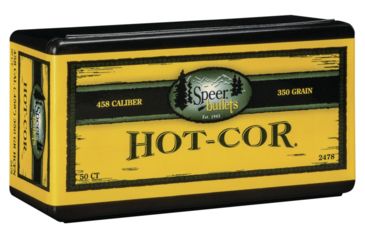 Image of Speer Bullets 2478 Hot-Cor 45 Caliber .458 350 GR Soft Point Flat Nose SPFN