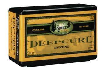 Image of Speer DeepCurl Handgun Hunting .475 325 Grain Soft Point Pistol Bullet, 50 Bullets, 3978