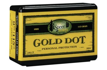 Image of Speer Bullets 3994 Gold Dot Personal Protection 9 mm .355 115 GR Hollow Point HP