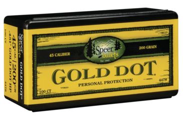 Image of Speer Bullets 4478 Gold Dot Personal Protection 45 Caliber .451 200 GR Hollow Po
