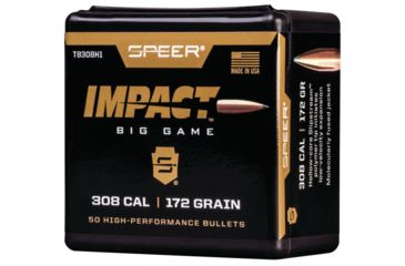 Image of Speer Bullets TB308H1 Impact 30 Caliber .308 172 GR Slipstream Polymer Tip 50