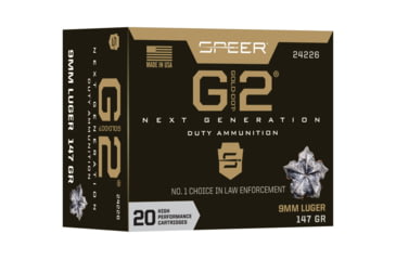 Image of Speer Gold Dot 9 mm Luger 147 Grain Gold Dot G2 Pistol Ammo, 20 Rounds, 24226