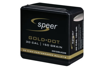 Image of Speer Gold Dot Rifle Component Bullet .308 Blackout Rifle Bullet, 150 Grain, Soft Point, 50 Bullets, 308150BLKGDB
