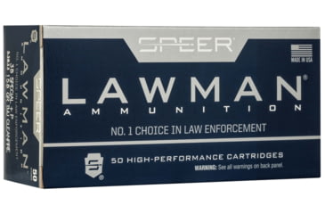 Image of Speer Lawman CleanFire Training .38 Special +P 158 Grain Total Metal Jacket Pistol Ammo, 50 Rounds, 53833