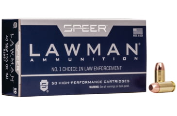 Image of Speer Lawman Handgun Training Pistol Ammo, .40 S&amp;W, Total Metal Jacket, 155 grain, 50 Rounds, 53957