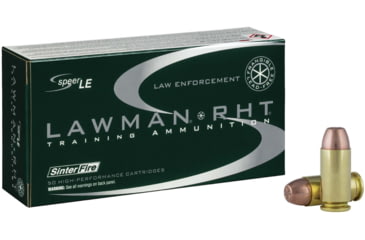 Image of Speer Lawman RHT .40 S&amp;W 125 Grain Frangible Brass Cased Centerfire Pistol Ammo, 50 Rounds, 53375