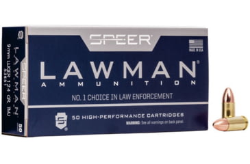 Image of Speer Lawman Training 38 Special 125 Grain Total Metal Jacket Brass Cased Pistol Ammo, 50 Rounds, 53733