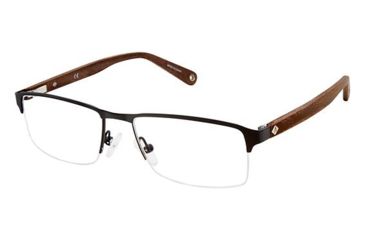 Image of Sperry Top-Sider Peaks Point Progressive Prescription Eyeglasses - Frame MT BLACK / BRWN SPPEAKSPOINT01