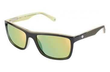 Image of Sperry Top-Sider Sea Cliff Single Vision Prescription Sunglasses SPSEACLIFF01 - Frame Color Black/tarragon