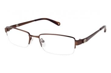 Image of Sperry Top-Sider STONINGTON Single Vision Prescription Eyeglasses - Frame Matte Chocolate Brown, Size 53/18mm SPSTONINGTON01