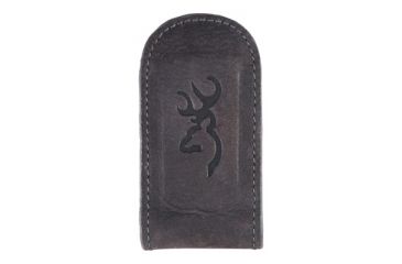 Image of Browning Money Clip Leather Buckmak Logo Black