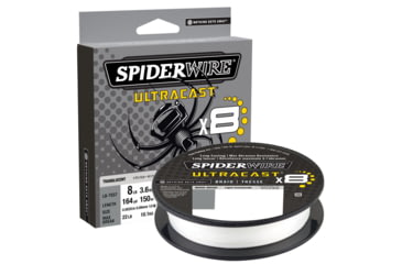 Image of Spiderwire Ultracast Braid Superline, 0.015in/0.39mm, 80lb/36.2kg, 164yd/150m, 20lb, Invisibraid-Translucent, SUCFS80-IB