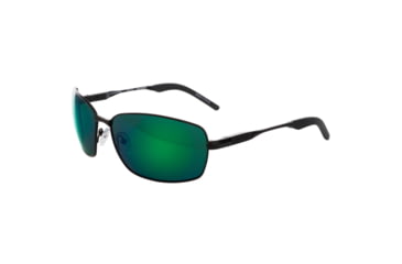 Image of Spiderwire Waylay Sunglasses, Matte Black Frame, Green Mirror (Grey Base) Lens 1362716