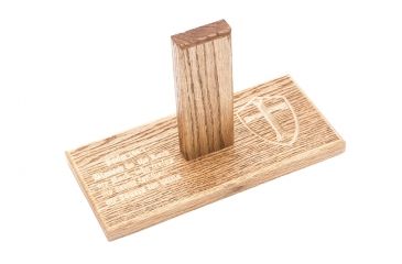 Image of Spikes Tactical Crusader Engraved Wood Gun Stand SAT2002