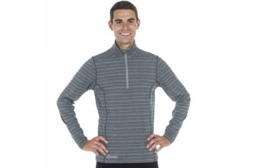 Image of SportHill Echo Zip Top - Men's-Coastal Grey Stripe-Medium