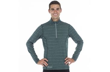 Image of SportHill Echo Zip Top - Men's-Spruce Stripe-Small