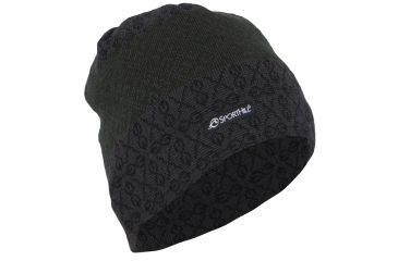 Image of SportHill Nordic Knit Hat - Men's-Black/Spruce-One Size