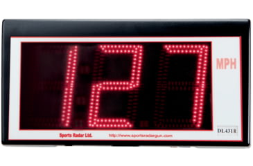 Image of Sports Radar SR-3600 Radar Gun &amp; DL431 LED Screen, Hard Case, Cable, 9V AC Adapter, Tabletop Stand