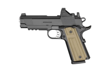 Image of Springfield Armory 1911 Operator AOS Semi Auto Pistol, .45 ACP, 4.25 inch Barrel, Adjustable, Black, Stainless Steel, 8 Round Capacity, PO9228AOSPAC