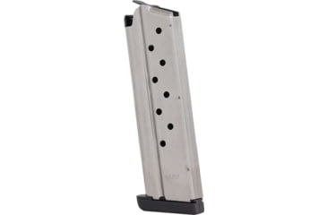 Image of Springfield Armory 1911 9mm Luger 9 Round Pistol Magazine w/ Slam Pad, Stainless Steel, Silver, PI6090SP