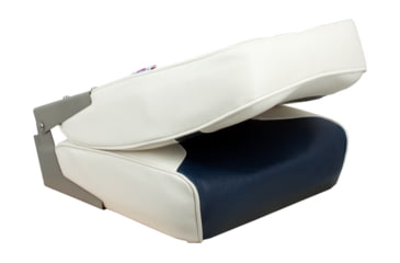 Image of Springfield Marine High Back Folding Chair, White/Blue, 1040667