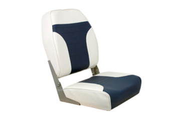 Image of Springfield Marine High Back Folding Chair, White/Blue, 1040667