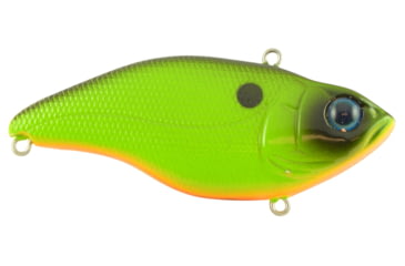 Image of Spro Aruku Shad 75 Lipless Rattle Crankbait, Sinking, Western Chartreuse with Black Back, 3in, 5/8oz, SAS75WCB