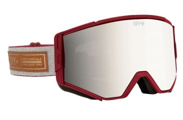 Image of Spy Optic Ace Ski Goggles - Heritage RedFrame, Bronze W/ Silver Mirror &amp; Persimmon Lens, 310071146387