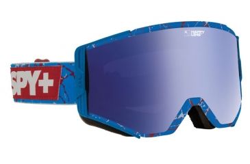 Image of Spy Optic Ace Ski Goggles - Spy &amp; Louie VitoFrame, Happy Bronze W/ Dark Blue Spectra &amp; Happy Persimmon Lens, 310071772390