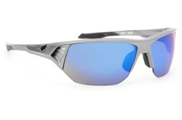 Image of Spy Optic Alpha Sunglasses, Metallic Silver Frame, Grey Blue Spectra Lens 672061556121