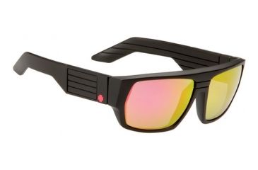 Image of Spy Optics Blok Sunglasses - Matte Black frame, Multi-Layer Pink lenses 670923374810
