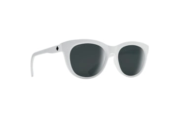 Image of Spy Optic Boundless Women's Sunglasses, Matte White Frame, Gray w/ Black Spectra Mirror Lens, Medium/Large, 162950