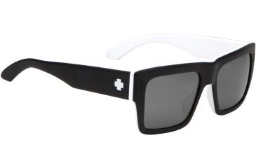 Image of Spy Optic Bowery Sunglasses - Whitewall Frame and Grey W/Black Mirror Lens 673010809139