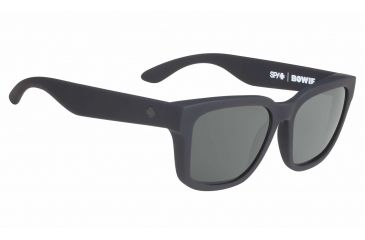 Image of Spy Optic Bowie Bifocal Prescription Sunglasses, Soft Matte Black Frame, Happy Gray Green Lens-673247973862BI