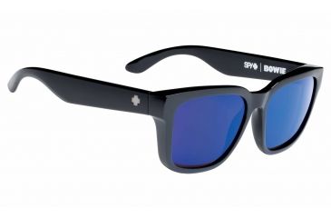 Image of Spy Optic Bowie Sunglasses, Black Frame, Happy Bronze Polar w/ Blue Spectra Lens 673247038280