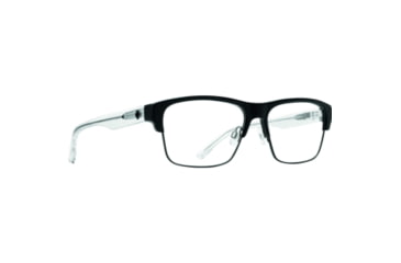 Image of Spy Optic Brody 5050 57 Men's Sunglasses, Matte Black Gloss Crystal Frame, Demo w/ Spy+ Lens Print Lens, Large/Extra Large, 94153