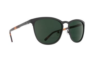 Image of Spy Optic Cliffside Sunglasses, Matte Black/Matte Honey Tortoise Frame, Happy Gray/Green Lens, 873500764863