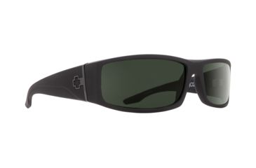 Image of Spy Optic Cooper Sunglasses, Soft Matte Black Frame, Happy Grey Green Lens 670195973863