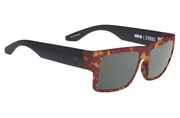 Image of Spy Optic Cyrus Single Vision Prescription Sunglasses, Soft Matte Vintage Tortoise W/ Soft Matte Black Frame, 673180750484SV